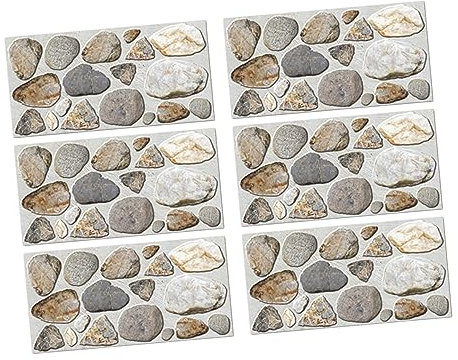 Angoily 6blätter Teiliges Wasserdichte Fliesenaufkleber Für Küche Ölabweisende Wandtattoos Dekorative Schutzfolie Wiederverwendbar Leicht Zu Reinigen Praktische Wand Bodenaufkleber