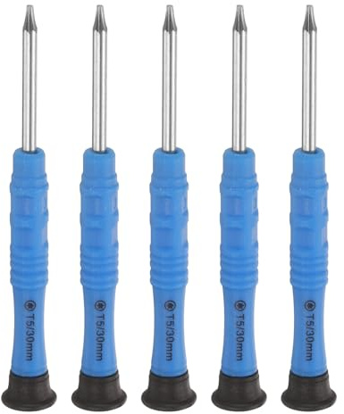 QUARKZMAN 5 pièces T5 Torx Mini Tournevis 3mm Tête Torx 87mm Longueur Pour Petits Appareils Réparations, Bleu