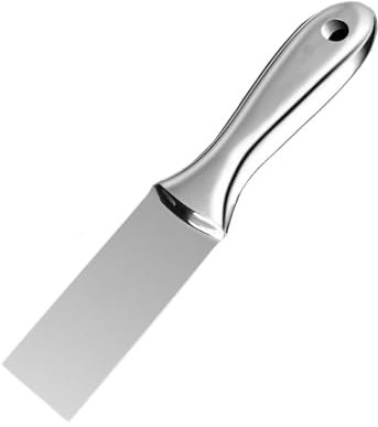 Raschietto in acciaio inox con giunto in metallo, impugnatura comoda, per ristrutturazione domestica, pubblicità e rimozione carta da parati