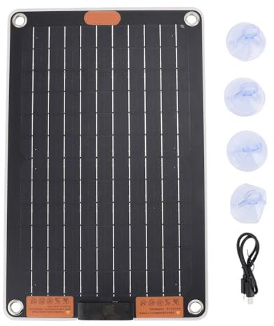 Solar Power Bank - Caricatore solare da 60 W, generatore di energia solare 5v2a con cavo di ricarica, caricatore a pannello solare, adatto per escursioni, campeggio e viaggi
