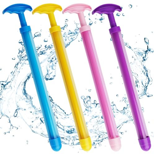 Water Guns for Kids - 4 Pack Water Blasters Squirt Toy, Outdoor Summer Water Toys for Outdoor Swimming Pool, Backyard, Beach Water Game Fighting Play Pool Toys (4PCS)