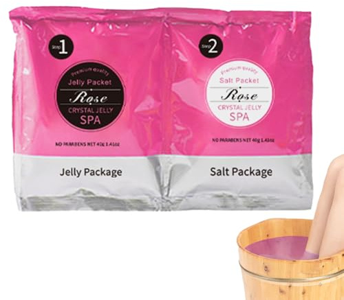 Jelly Pedicure Foot Soak – Portable Spa Pédicure Foot Soak | Crystal Jelly Pédicurre Relaxant Sels de bain avec formule adoucissante | Relax Spa Soaks pour les pieds pour la maison, le salon, les