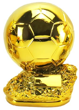 YYDSTES Mini Goldener Ballon Fußball Champions Trophäe Legierungsmaterial Bester Spieler Auszeichnungen Pokal Fussball League Souvenir Fan Sammlerstücke Geburtstagsgeschenk
