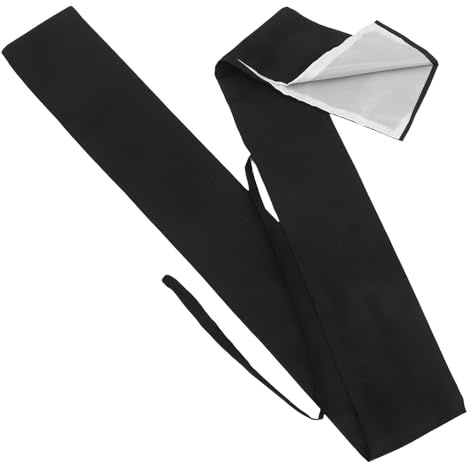 Angoily Étui de Transport et Fixation Sécurisée pour Sabres Japonerie et Chinois pour Rangement Pratique Noir en Tissu Sangle, Design Gain de Place