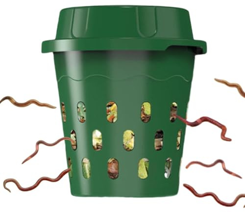 Composteur De Terre – PP 24x24x27 Cm | Lombricomposteur Enterré pour Jardin | Bac À Écologique pour Déchets De Cuisine Et Engrais