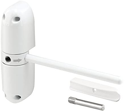 Prime-Line KC10HD Safety Spring Closer – Easy to Install to Convert Hinged Doors to Self-Closing – Diecast Construction (4-1/4 inch, Non-Handed), White, 4-1/4 in