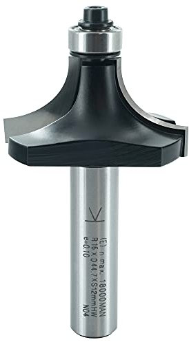 ENT 14382 Fresa ad arrotondamento, gambo (S) 12 mm, diametro (D) 44,7 mm, L 22,2 mm, R 16 mm, SL 45 mm, con cuscinetto a sfere