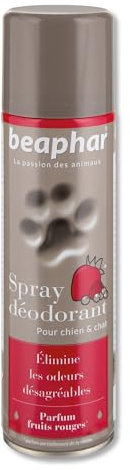Beaphar – Spray déodorant Parfum Fruits Rouges pour Chien et Chat – Élimine Les odeurs désagréables et Donne Une Sensation de fraîcheur au Poil – Pratique et Facile à appliquer – Aérosol 250 ML