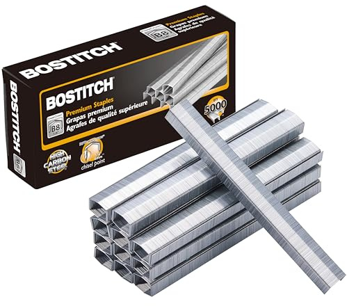 Bostitch B8 PowerCrown 0,25 tums häftklamrar, paket med 5 000 häftklamrar (STCRP21151/4)