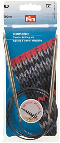 Prym 212186 Rundstricknadeln MS 100 cm 6,00 mm silberfarbig
