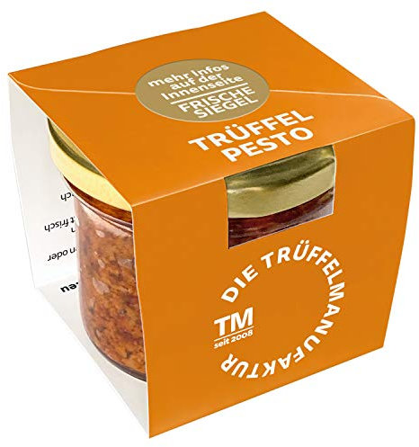 Die Trüffelmanufaktur - Trüffel Salsa Tartufata mit 15 % echtem schwarzem Trüffel, ideal als Sauce, Dip und Pesto, Feinkost Pilz-Trüffelpaste im 90 g Glas