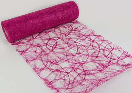 Sizoweb Tischläufer in unterschiedlichen Farben, 30 cm breit, 5 oder 20 m lang 20 m fuchsia 3450