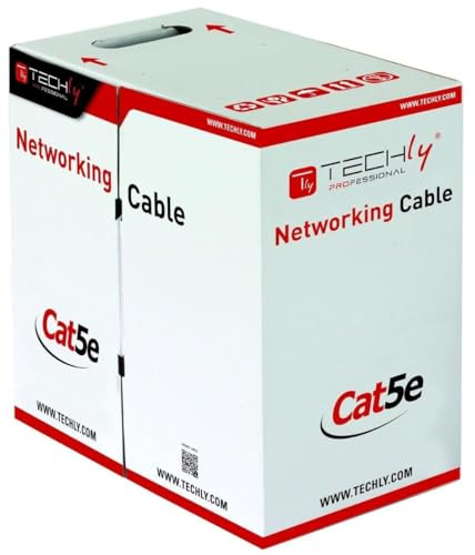 Techly Professional 025626 Matassa U/UTP Cavo Cat.5E CCA 305m Flessibile Grigio Grigio