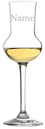Elegante vaso de grappa de 87 ml, de alta calidad, como soplado a mano, personalizable con grabado, idea de regalo para cumpleaños