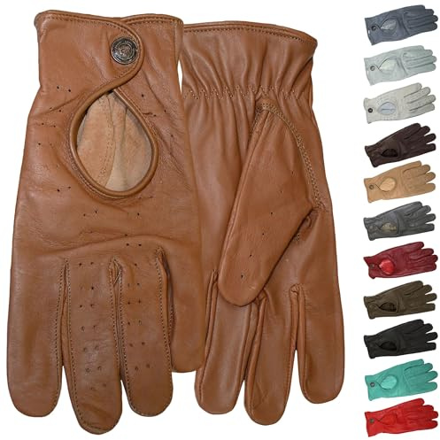 German Wear Unisex Driving Autofahrer-Handschuhe Lederhandschuhe