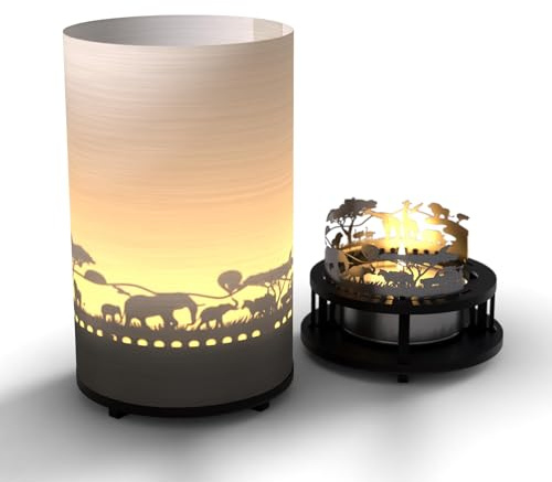 13gramm Safari Premium Gift Box Candle - Stunning Shadow Play Motifs for Home Decor - Perfect Wildlife Themed Gift for Nature Enthusiasts