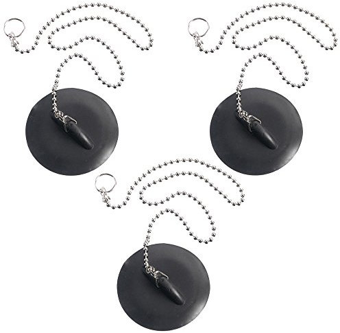 com-four® 3X Tapones de Drenaje de Goma, Tapones de Drenaje de Acero Inoxidable para desagües estándar