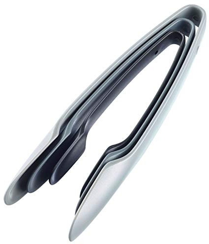 Westmark Büffet-/Servierzangen-Set, 3-tlg., 3 Zangen in unterschiedliche Größen, Längen: 18,3 cm, 21 cm, 25,5 cm, Kunststoff, Anthrazit/Grau/Hellgrau, 12542270