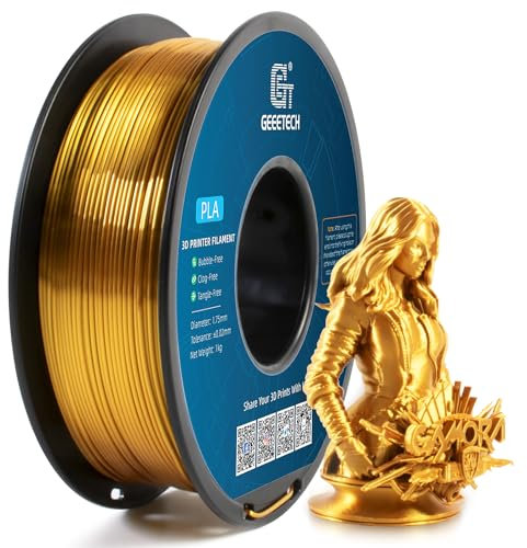 GEEETECH PLA Filament 1,75mm Silk Gold, 3D Drucker Filament PLA 1kg Spool