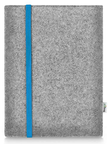 Stilbag Tablet Filz-Tasche Leon für Apple iPad Air (2022) | Farbe: blau-hellgrau
