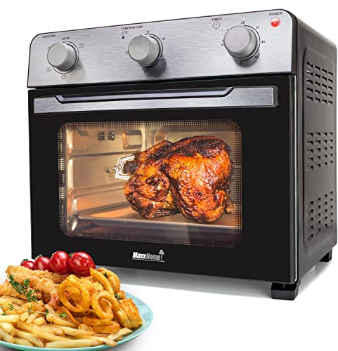 MaxxHome, Friggitrice ad Aria Smart, Fornetto Elettrico, Temperatura Regolabile, Forno ad Aria Calda, Capacità 28L, 1600W