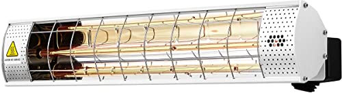 Habitat et Jardin Calefactor de Infrarrojos para terrazas - 2000W - Plata