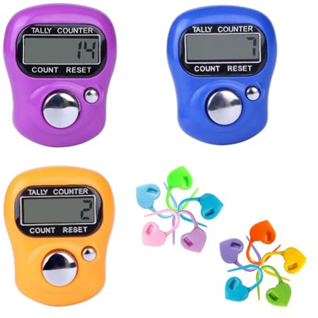KARELLS Elektronische Fingerzähler, Fingerzähler, Tally Counter, Mechanischer Handzähler, Hand Tally Finger Counter