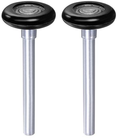 sourcing map 2pcs 1.8 Nylon Garage Door Rollers for 2 Garage Track, 4.25 Stem Quiet Garage Door Wheels, 6200zz Precision Bearing 8 Balls, Black