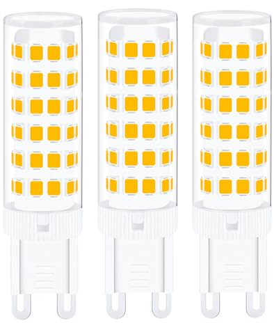 Kuyamilay G9 LED Bulb Warm White 7W, Corn Light 3000K, Energy Saving Replacement for Halogen Lamp, AC 220-240V, 3 Pack