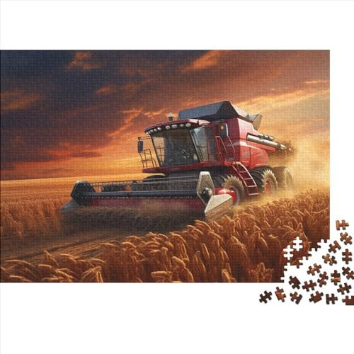 Traktor Unlösbares Puzzle | Bauernhof-Auto| 1000 Teile,Hölzernes | Das Unmögliche Puzzle, Kinder Puzzle Für Erwachsene, Herausforderndes Rätsel Puzzle 1000pcs (75x50cm)