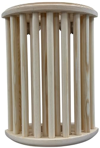 Sauna Holzblendschirm Lampenschirm GRID aus hochwertigem Kiefernholz für Wand- und Eckmontage by MaReBa24®