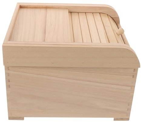 Alipis Reisbehälter Aus Holz Reisaufbewahrungsspender Mit Schiebedeckel Wiederverwendbarer Lebensmitteleimer Getreidemehlbehälter Holzaufbewahrungsboxen