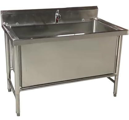 Professional Stainless Steel Dog Bathtub, Dog Pet Washing Grooming Station for Home, Dog Wash Sink Station for Large & Medium Dogs(60X60cm/23.6X23.6in,deep:30cm)
