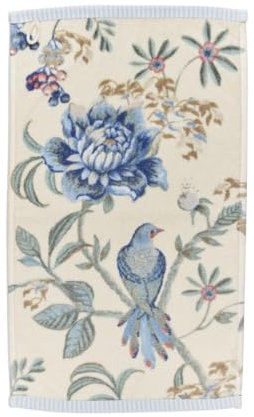 Pip Studio Secret Garden Gästehandtuch whiteblue 30x50cm (1 Stück)