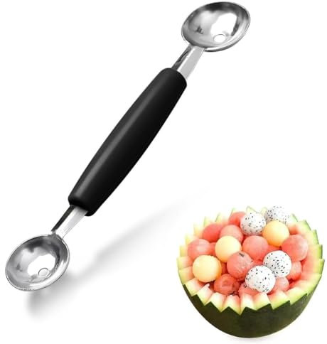 AFCJLTO 1 Pezzo Paletta Gelato, Cucchiaio e scavino per Melone, Robusto e Durevole, Perfetto per guarnire macedonie, guarnizioni e Dolci ed Aumentare l'appetito, Ottimo per macedonie, dessert