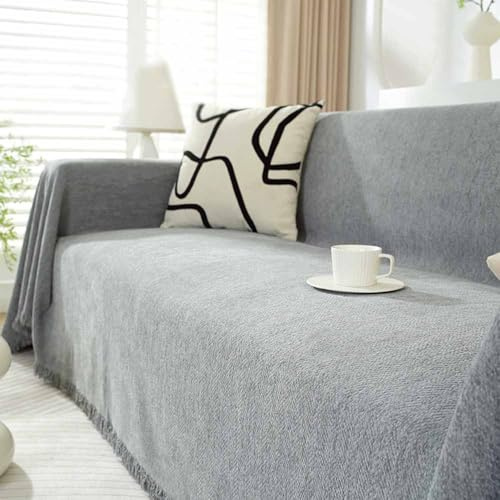 Generisch Sofadecke XXL rutschfest Hund Wasserdicht, Sofa Überwurfdecke L Form Ecksofa, Sofaüberwurf Decke Groß, Chenille Couch Überwurf Couchdecke Überwurf Für Hunde, Waschbar(#411,180x230cm)