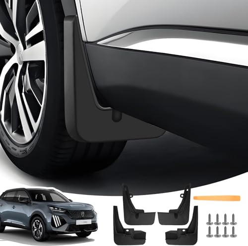 LANGBEAN (4 Pezzi) Paraspruzzi per Peugeot 2008 E-2008 2020-2026 | Parafanghi Anteriori e Posteriori, Parafango con Viti di Montaggio, ABS, Non Necessita di Forare, Accessori Antischizzo