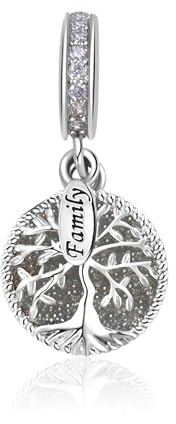 MiniJewelry Breloque arbre de vie étincelante pour bracelets Pandora Moments, taille unique, Cuivre, Pas de gemme