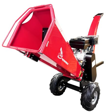 Rotatech Wood Chipper Garden Shredder Mulcher 15HP Petrol 120mm Chute - Chips Branches Upto 120mm/5 Inches in Diameter, Towable