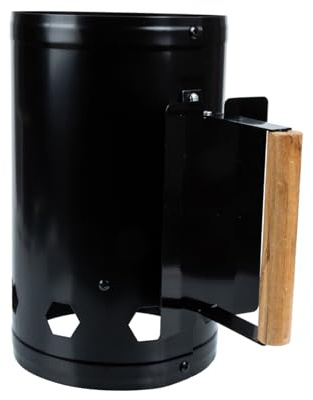 SUPVOX Outdoor Charcoal Chimney Starter for Quick Ignition Fast BBQ Tool for Camping Grilling and Fire Pits Multi-Functional Carbon Burner - Handle