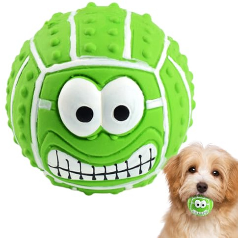 Jouets avec boules pour chiens, boules en latex pour animaux de compagnie | Smile Face Dog Balls Toys | Festival de la morsure, balles de balle de visage offrent plus de plaisir, de mâcher et de