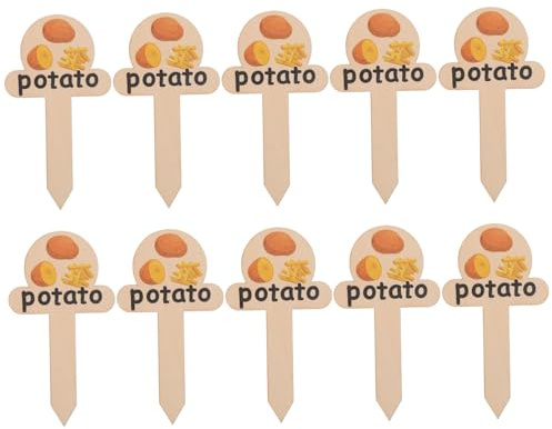 Toyvian 10pcs Wooden Plant Labels Garden Stakes for Outdoor Plants Seedling Markers Greenery Garden Sign Horticultural Greenhouse Accessories