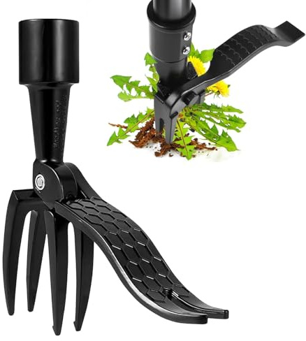 Weed Puller Tool for Garden – Weed Puller Tool with 4 Claws – Manual Root Removal Tools for Lawn & Yard – Durable Weeds Grabber for Dandelions, Thistles, Deep Roots – No Handle