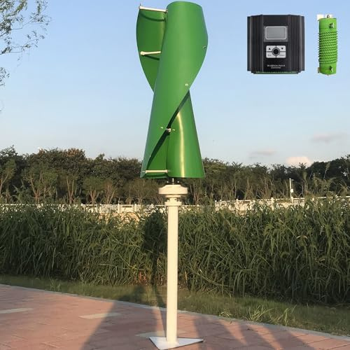 ZHOZHUT 5000W Turbina Eólica Vertical Generador 24V / 48V / 96V Turbina Eólica De Levitación Magnética con Controlador Y Descargador, Aerogenerador para Tejados, Jardines, Barcos Y Calles,5kw,96V