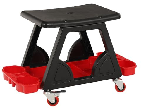 Zktfyshk Tabouret de garage/magasin roulant avec plateau à outils de rangement pour voiture