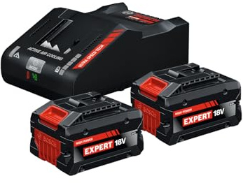 Bosch EXPERT 18V System Hochleistungs-Starter-Set: EXBA18V-80 + 1x ultraschnelles Ladegerät EXAL18V-160