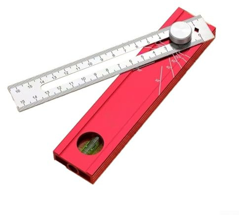 Verstellbares Winkelmesser-Werkzeug mit Multi-Winkel-Markierungen und Verriegelungsmechanismus für stabile und präzise Messungen (B)