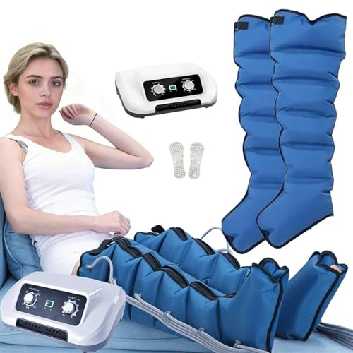 Massaggiatore elettrico a compressione ad aria per il trattamento delle gambe del lipedema, drenaggio linfatico, rilassamento completo della vita, braccia e gambe, con pressione regolabile a tempo