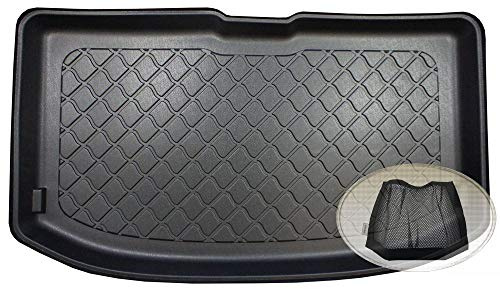 ZentimeX Z3129944 Gummierte Kofferraumwanne fahrzeugspezifisch + Klett-Organizer (Laderaumwanne, Kofferraummatte)