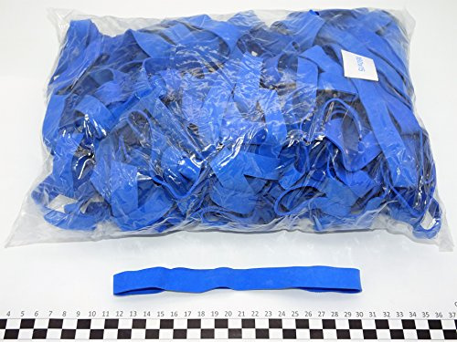 Progom – gummiband – 180 mm x 15 mm – blå – 1 kg väska